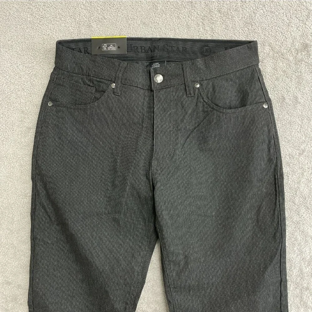 NEW Urban Star Men's 32x29 Stretch Relaxed Fit Straight Leg Pants Dark Gray
